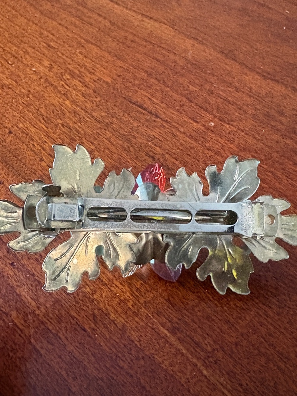 Vintage 1980s Multi-Color Lucite Flower Hair Barrette - Picture 3 of 7